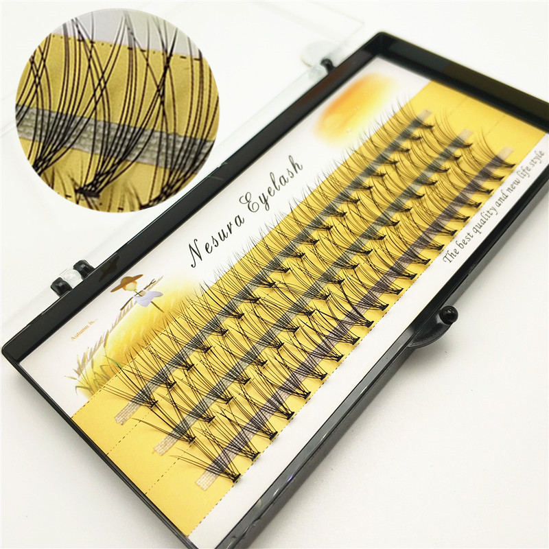 Eyelash Extension Human Hair - 60 Peças/Lote Cílios Postiços Profissionais 10D