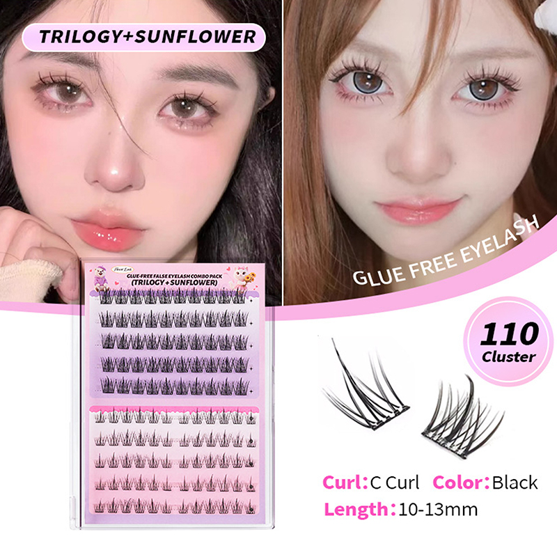 Eyelash Extension No 10 - Extensão de cílios 100-160cluster, sem necessidade
