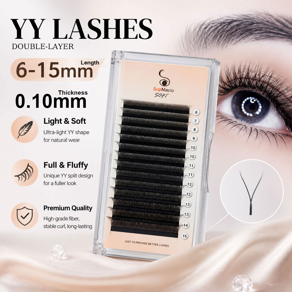 Eyelash Extension Human Hair - Supmacio 0.10mm YY Lash Y Shape