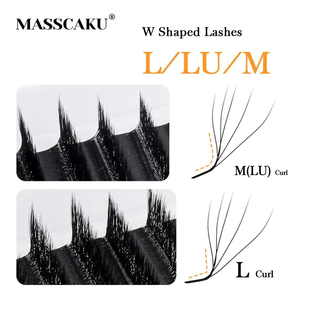 Eyelash Extension Human Hair - Masscaku l lu m curvado yy/w