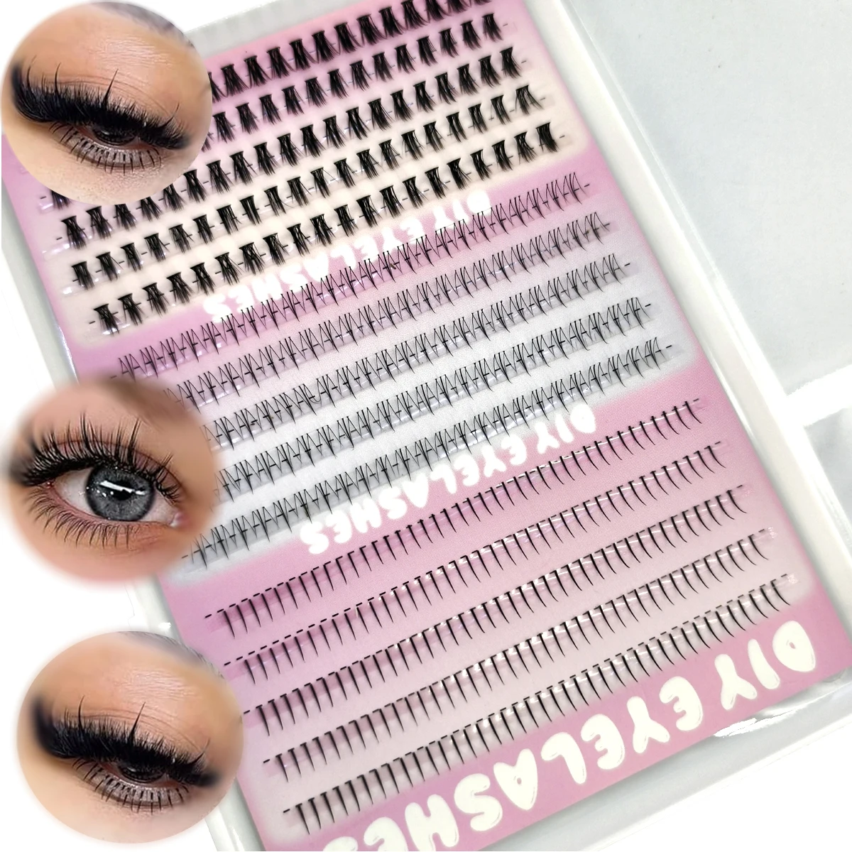 Eyelash Extension Human Hair - AMSDCN 3styleBottom 15rows Cílios Postiços Inferiores
