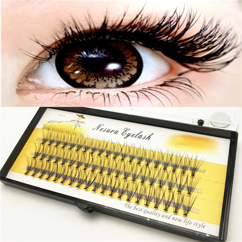 60 Peças/Lote Cílios Postiços  - Eyelash Extension Human Hair avaliação e preço