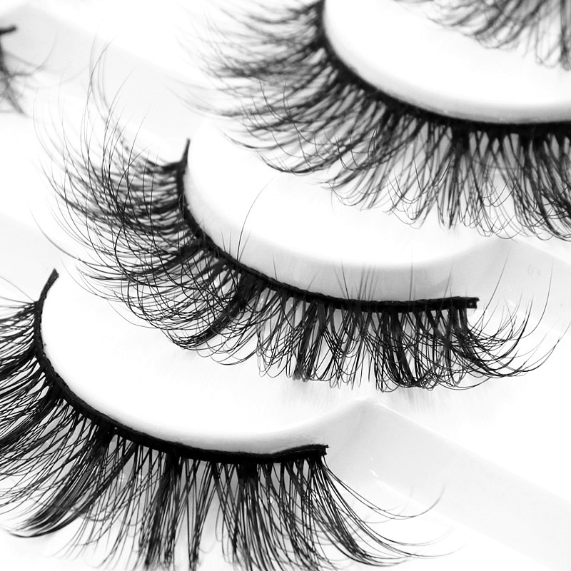5/8 Pares de Cílios Postiços d - Eyelash Extension Human Hair avaliação e preço