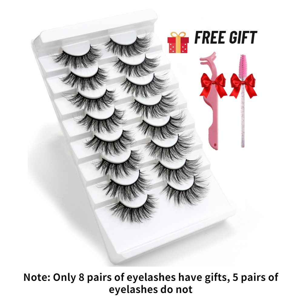 5/8 Pares de Cílios Postiços d - Eyelash Extension Human Hair avaliação e preço