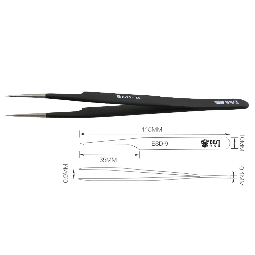 BST-ESD-9 pinças antiestáticas - Eyelash Extension In Chinese avaliação e preço