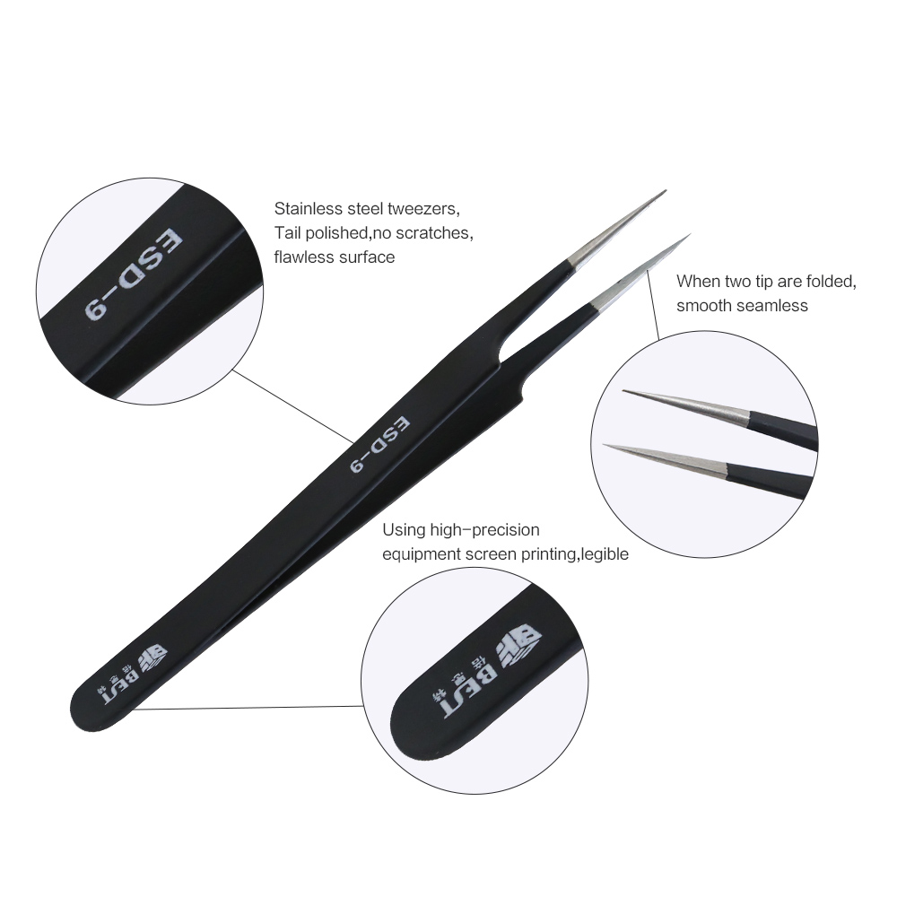 BST-ESD-9 pinças antiestáticas - Eyelash Extension In Chinese avaliação e preço