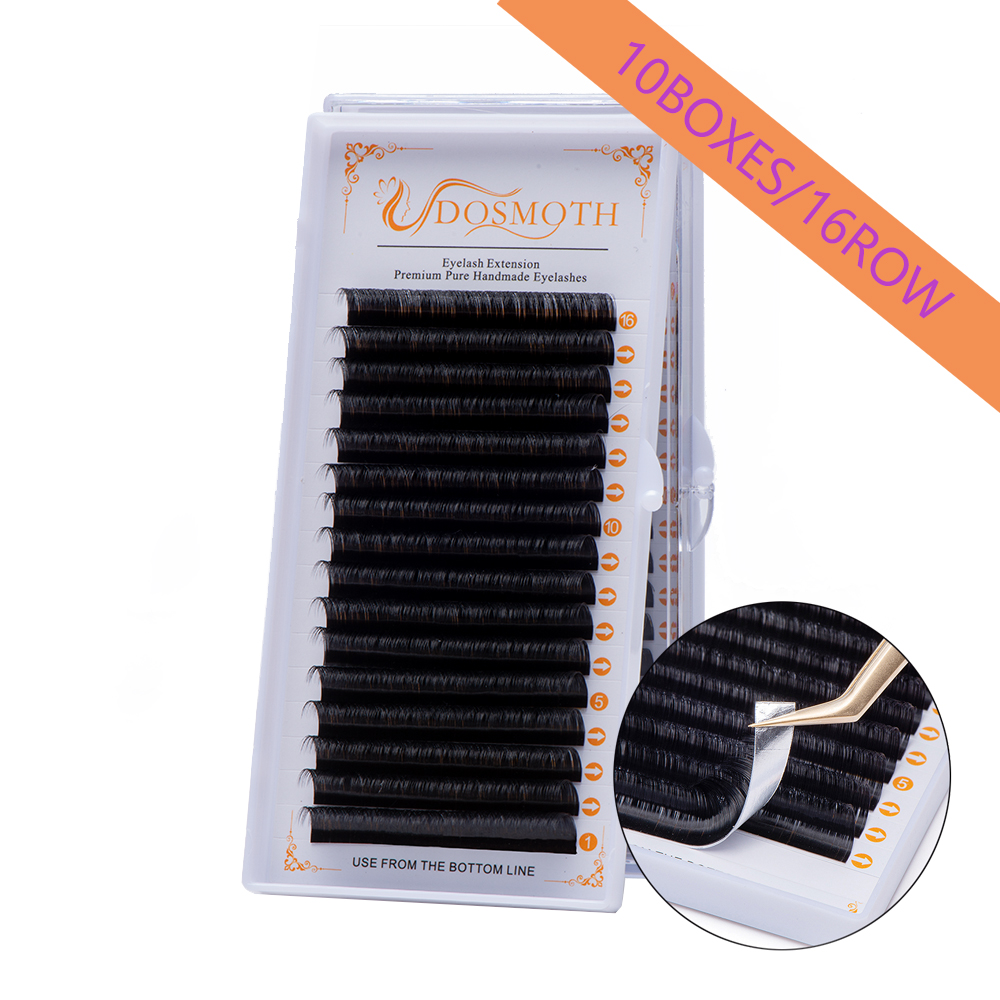 DOSMOTH 10 caixas 16 linhas 7- - Eyelash Extension Human Hair avaliação e preço